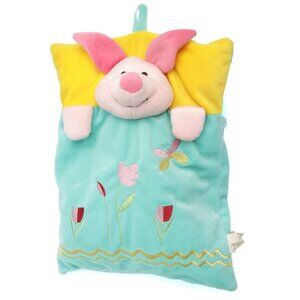 Disney Piglet Pillow Pouch Winnie the Pooh Plush Toy Stuffy Bag Blue Pink